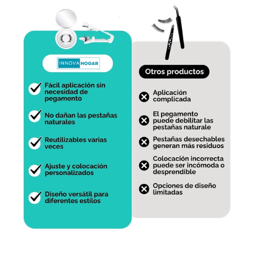 Pestañas Magnéticas Reutilizables | 3x1